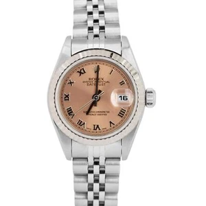 PAPERS Ladies Rolex DateJust 26mm SALMON ROMAN Stainless JUBILEE Watch 79174 BOX - Picture 1 of 8