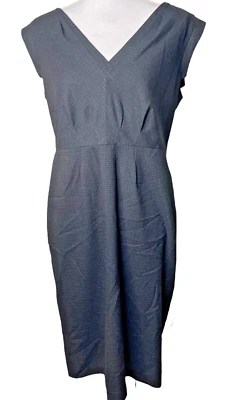 Classiques Entier Women's Sheath Dress Size 12 Cap Sleeve Black Career Party a20 - Image 1 of 4