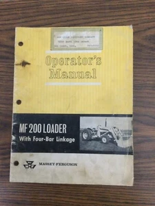 Massey Ferguson Mf 200 Loader Operators Owners Manual  EB28 - Picture 1 of 1