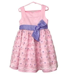 BITTY BABY BY AMERICAN GIRL PINK  & PURPLE EMBROIDERY DRESS,  GIRL'S  6 - Picture 1 of 5