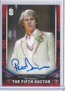 Doctor Who Autograph Card Red DWA-PD Peter Davidson as the Fifth Doctor 5/5 JSC - Picture 1 of 2