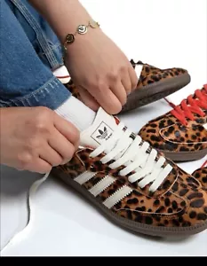 Adidas Samba Leopardo Guepardo Estampado Naranja Crema - Reino Unido 7 🐆 Envío Instantáneo - Imagen 1 de 6
