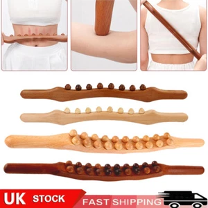 Wooden Guasha Scraping Stick Massage Tools Massager for Shoulder Waist Back Tool - Picture 1 of 16