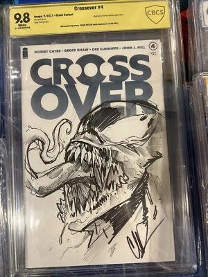 CrossOver Issue #1 Comic. Venom 1/1 Signed and Sketched Cover Art Chinn Potter - Image 1 of 4