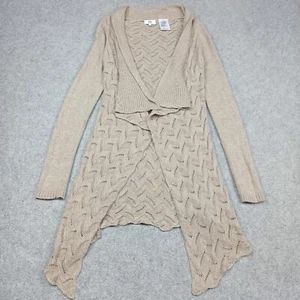 Noa Noa Mujer Cárdigan Largo TALLA S 6% Angora Marrón Open-Knit de Abrigo Jersey - Imagen 1 de 12