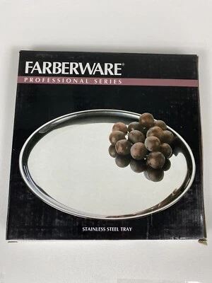 Farberware Professional Stainless Steel Serving Tray 10 3/8” With Box - Image 1 of 2
