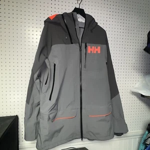Helly Hansen ULLR Recco H2Flow Tech Professional Ski Jacket Gray Mens XL/TG - Picture 1 of 10