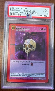 MetaZoo 2021 Medium's Third Eye Cryptid Nation 1st EDITION HOLO 38/159 PSA 9 - Picture 1 of 3