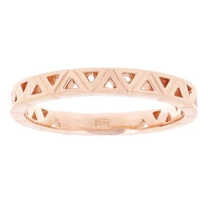 14k Rose Gold Rotating Triangle Cutout Stackable Ring 2.7 grams Size 6.5 - Picture 1 of 2