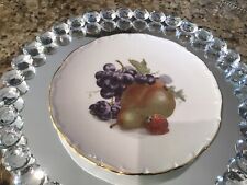 Six Schumann Arzberg Germany Dessert Plates Scalloped With Fruit Pattern