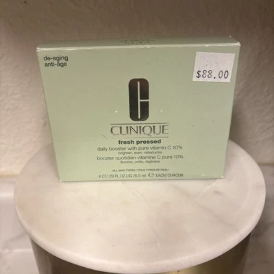 Clinique Fresh Pressed Daily Booster With Pure Vitamin C 10% - Set Of 4 Boosters - Image 1 of 2