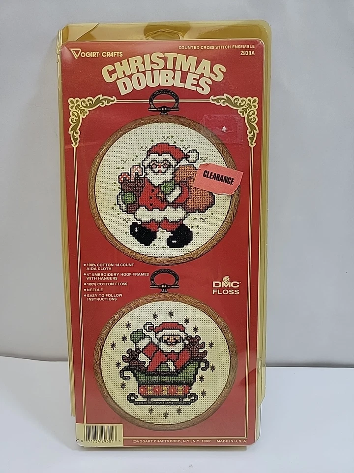 Vogart Crafts圣诞双打2930A计数十字绣框架圣诞老人 — 第 1/4 张图片
