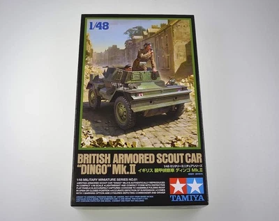 Tamiya 1/48 n.81 BRITISH ARMORED SCOUT CAR DINGO Mk.II Model kit 32581 JDMPS - Immagine 1 di 4