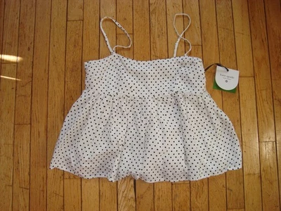 KATE SPADE TARGET LADIE'S LINEN BLENT POLKA DOT TANK TOP SHIRT SIZE MEDIUM BNWT! - Image 1 of 4