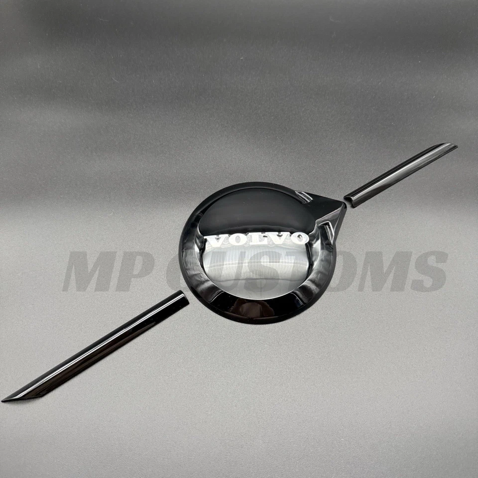 AUTOCC GLOSS BLACK FRONT GRILL BADGE COVER FOR XC60 2022-2025 DECHROME