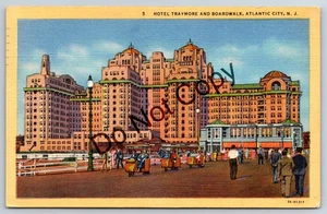 Hotel Treymore Boardwalk Atlantic City New Jersey NJ Postcard Linen - Picture 1 of 2