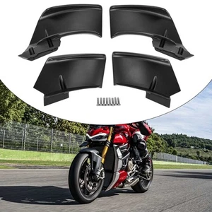 For DUCATI Streetfighter V4 /S/SP V2/S Carbon/Fiber Spoiler Fxed Winglets Wings - Picture 1 of 23
