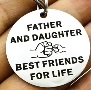 Keepsake Father and Daughter Keyring Father's Day Gifts Birthday Keychain - Picture 1 of 5