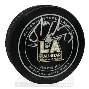 Johnny Gaudreau Columbus Blue Jackets Signed 2017 NHL All-Star Game Puck - Picture 1 of 2