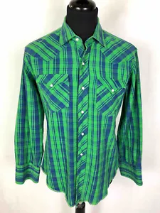 CULT VINTAGE '60 USA Camicia Uomo Texas Western Scotland Man Shirt Sz.M - 48 - Picture 1 of 5
