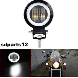 Faro Lavoro 7D 20W 4 Led IP67 Tondo Spot Luce Anteriore Fuoristrada Moto Barca - Afbeelding 1 van 10