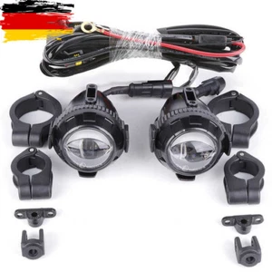 E24 Genehmigt LED Hilfsleuchten Nebelscheinwerfer Kabelbaum 39mm 25mm Halterung - Bild 1 von 18