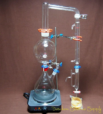 Essential Oil Steam Distillation Apparatus,Lab Distillation Unit,With Hot Stove - Image 1 of 4