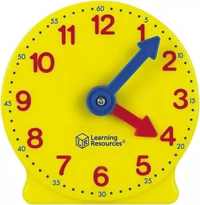 Learning Resources Smart 4" Clock Interactive Hands-on Learning Clock, Yellow - Picture 1 of 4