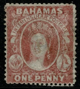 1860 Bahamas 1d Lake SG3 Very Good Used Cat. £750.00 - Picture 1 of 1
