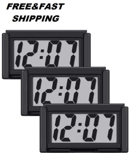 3 Pieces Mini Digital Clock Small Magnetic Clock Car Dashboard Clock Stick on Cl - Picture 1 of 6