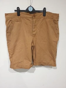 Kangol Shorts Waist 40 Size 2XL Brown Zip Fly 100% Cotton Pockets - Picture 1 of 4