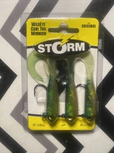 Storm WCM03FT WildEye Curl Tail Minnow Swimbait, 3", 1/8 oz - Picture 1 of 3
