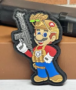 PVC Taktischer Moralaufnäher, Taktischer Mario-Aufnäher, Mario Bros. Waffenaufnäher - Bild 1 von 5