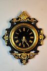 Small Antique Cartel Clock Iron Age Napoleon III Style 1867 Japy Frères & Cie
