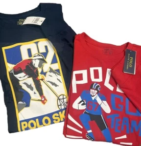 2 X NWT Polo Ralph Lauren: Polo Go Team, Polo Ski Cotton Tops. Sz XL 18-20 - Picture 1 of 8