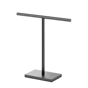 11.13 In. Modern Rectangle Base-Countertop Hand Towel Bar Holder in Matte Black - Picture 1 of 3