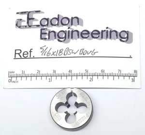 5/16" x 18TPI BSW (British Standard Whitworth) Button Die, HSS. By top brands. - Picture 1 of 23