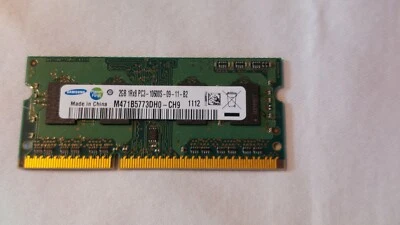 2GB 1RX8 PC3-10600S-09-11-B2 SAMSUNG LAPTOP RAM M471B5773DHO-CH9 1133 - Image 1 of 2