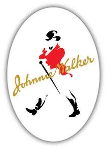 Johnnie Walker Scotch Whisky Car Bumper Window Sticker Decal 3"X5" - Picture 1 of 1