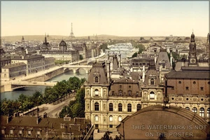 Poster, Many Sizes; Paris Panorama Of The Seven Bridges In 1895 - Picture 1 of 1