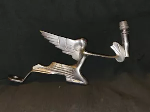 VINTAGE OLD FLYING LADY CHROME PONTIAC CAR EMBLEM MONOGRAM HOOD ORNAMENT 1941 - Picture 1 of 8
