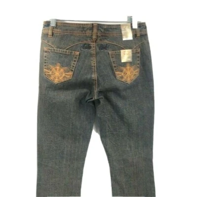 Jeans Ecko Rojo Junior Denim Dorado Bordado Azul Beige Mezcla Algodón Talla 5 Foto 1 de 4