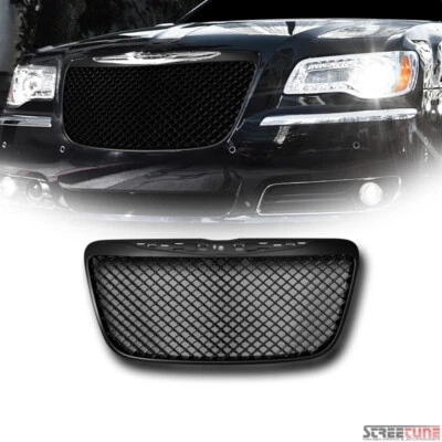 For 11-14 Chrysler 300 300C Matte Bk Bentley Mesh Front Grill Grille Replacement Foto 1 de 3