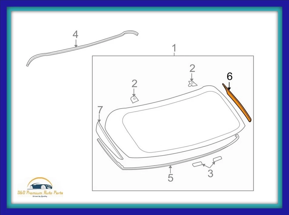 Lexus OEM 10-11 RX450h RX350 Rear Liftgate Hatch Side Moulding Upper Right - Image 1 of 1