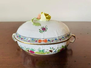 🔵 HEREND Indian Basketball Bonbonhalter guter Zustand Top - Bild 1 von 4