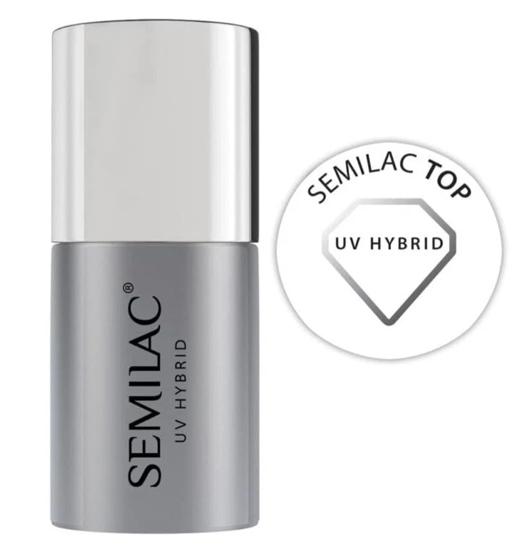 Semilac Top Coat - UV LED Soak Off Gel Nail for Colour Protection ***11 ml***