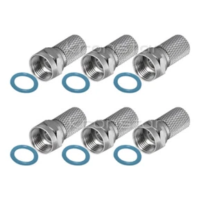 10x F Male Plug for Satellite Cable 8.0mm - 8.2mm Sealing Ring WATER PROTECTION Coaxial Cable - Picture 1 of 1