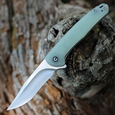 CIVIVI KNIVES CIVIVI MINI SANDBAR FLIPPER KNIFE LINERLOCK JADE G10 NITRO-V STAINLESS C20011-2