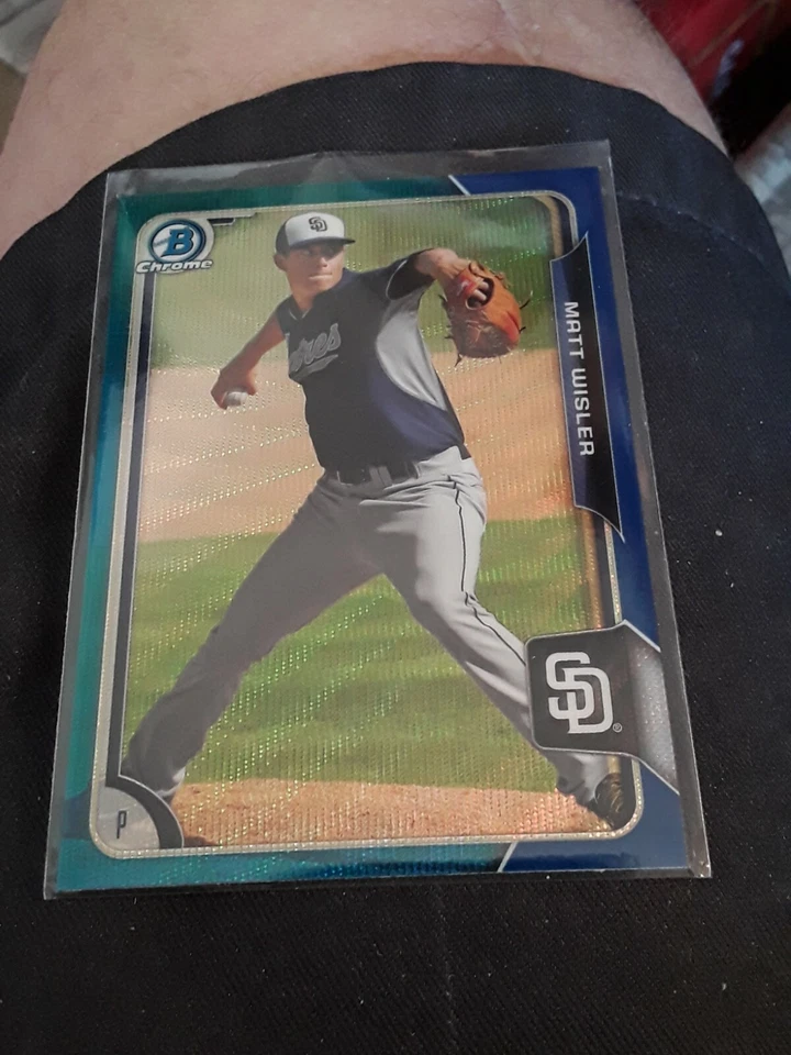 Matt Wisler SP Blue Wave RC San Diego 2015 Bowman Chrome - Image 1 of 2