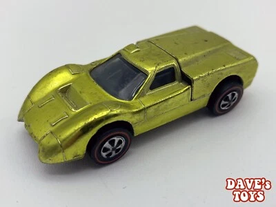 Vintage Hot Wheels REDLINE 1968 Ford J Car EARLY RUN - Lime/Antifreeze - Image 1 of 4